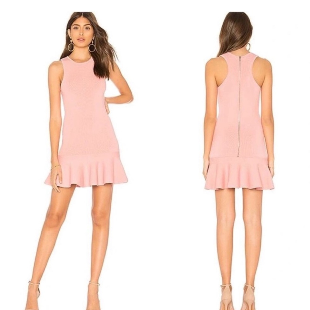 Superdown ruffle pink mini dress